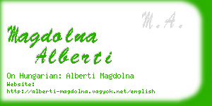 magdolna alberti business card